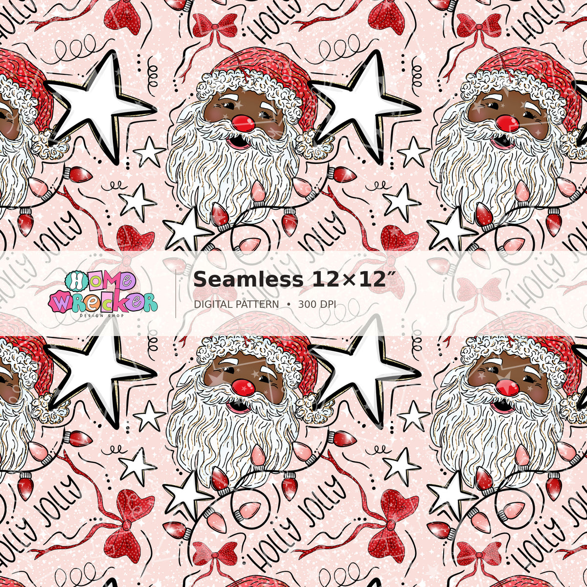 Watermarked preview: Santa Repeat Skin tone 2