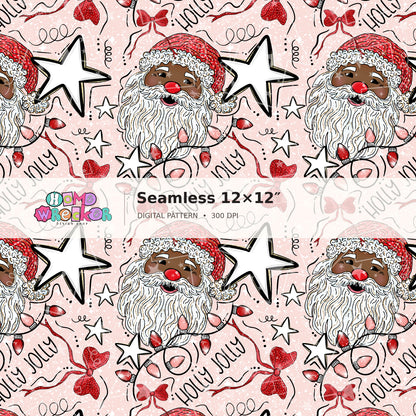 Watermarked preview: Santa Repeat Skin tone 2