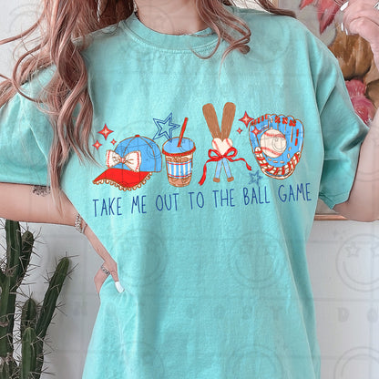 Take me out to the ball game baseball PNG digital download