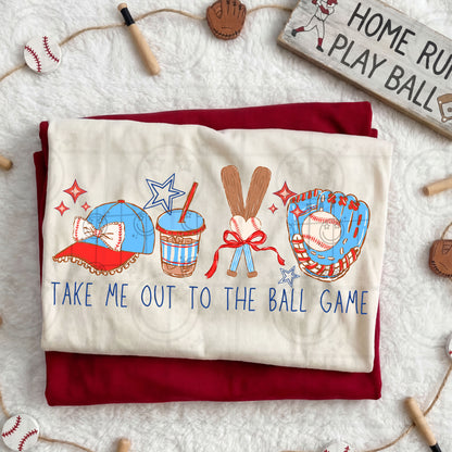Take me out to the ball game baseball PNG digital download