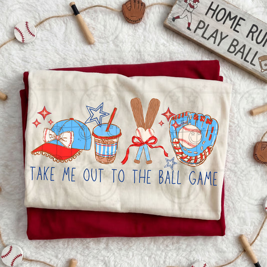 Take me out to the ball game baseball PNG digital download