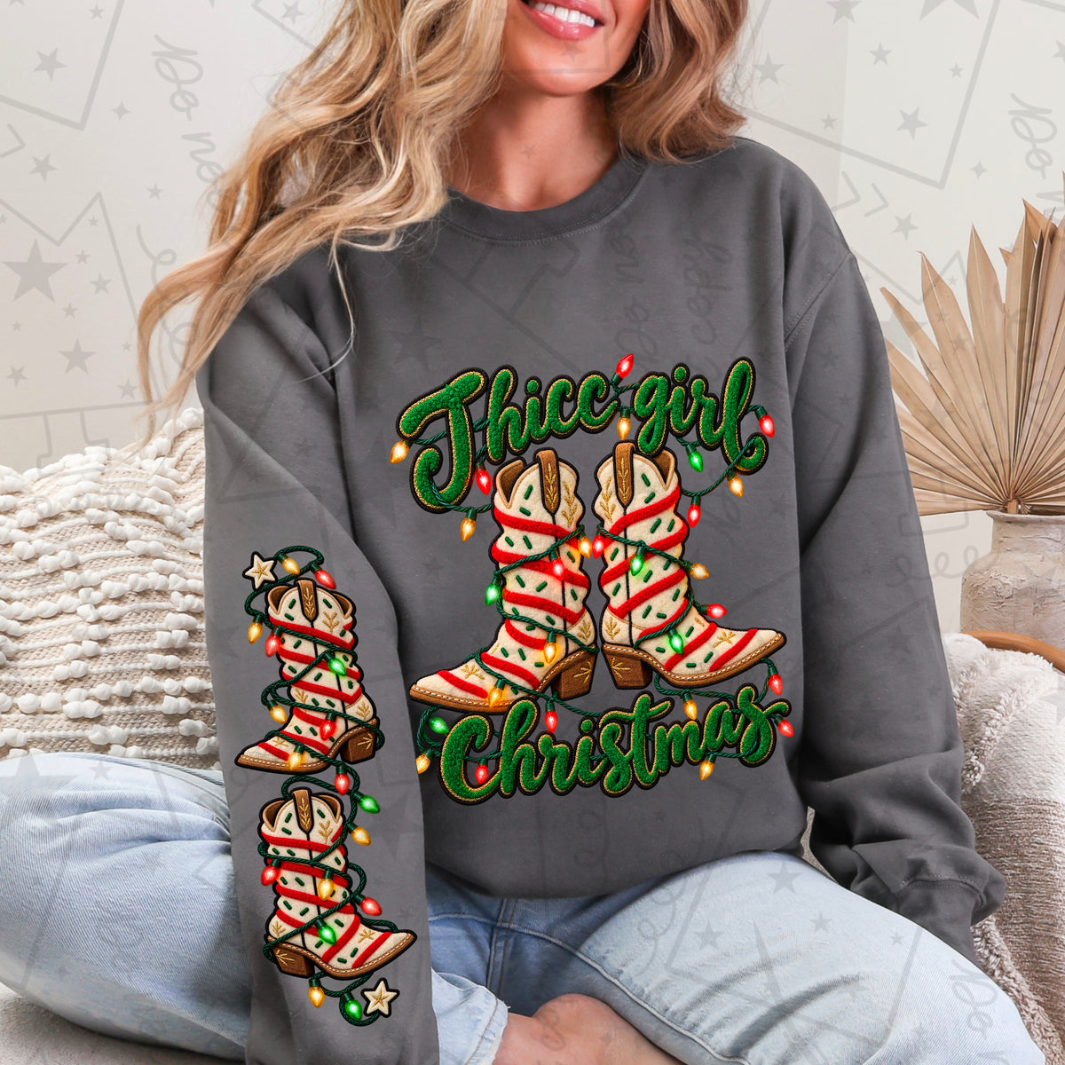 Watermarked preview: Thicc Girl Christmas Faux emb