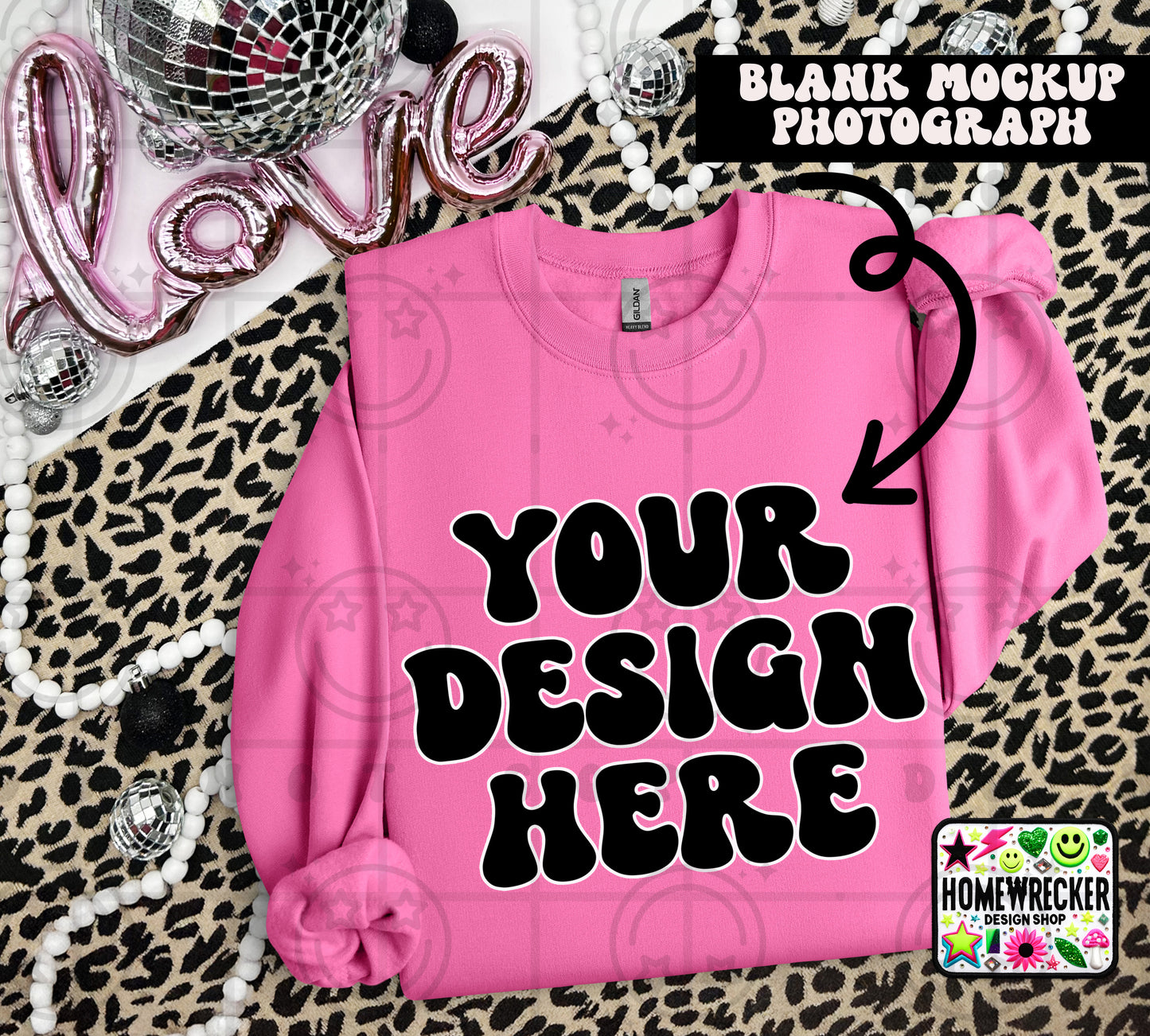 G18000 GILDAN | VALENTINE'S DAY LEOPARD PRINT MOCK UPS | SINGLES