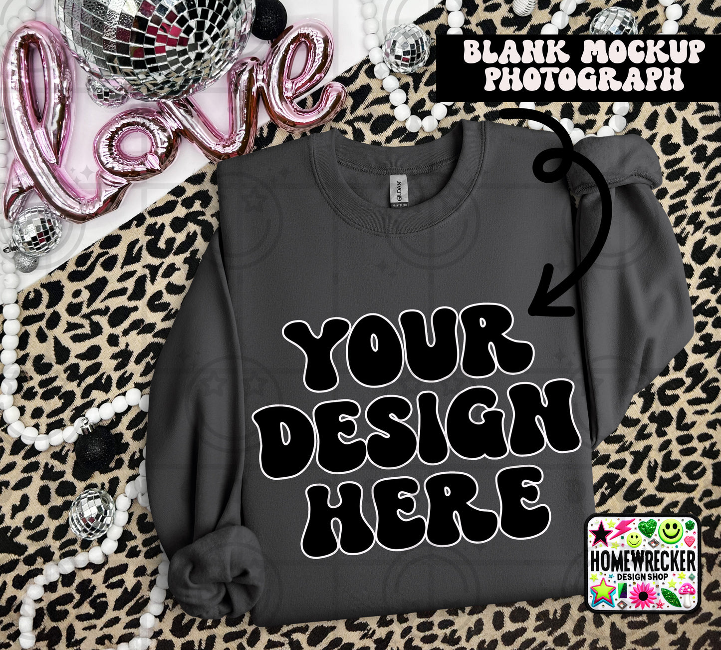 G18000 GILDAN | VALENTINE'S DAY LEOPARD PRINT MOCK UPS | SINGLES