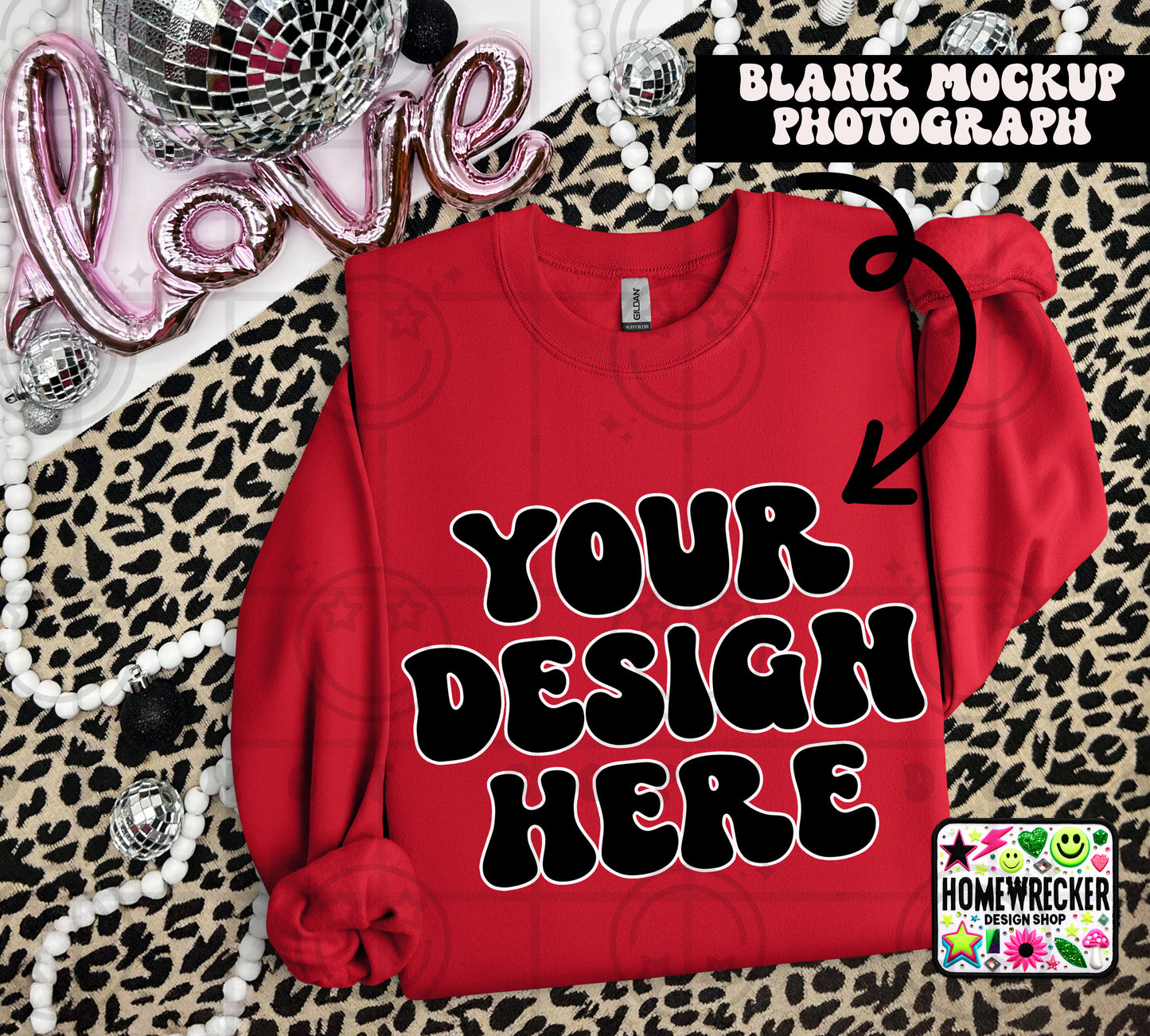 G18000 GILDAN | VALENTINE'S DAY LEOPARD PRINT MOCK UPS | SINGLES