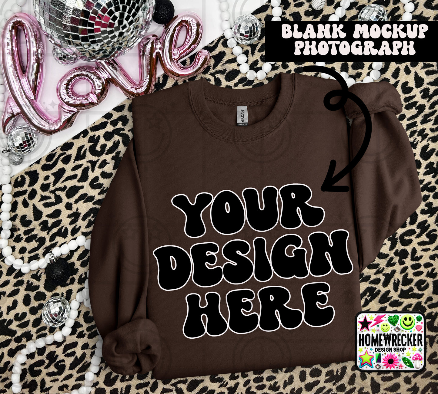 G18000 GILDAN | VALENTINE'S DAY LEOPARD PRINT MOCK UPS | SINGLES