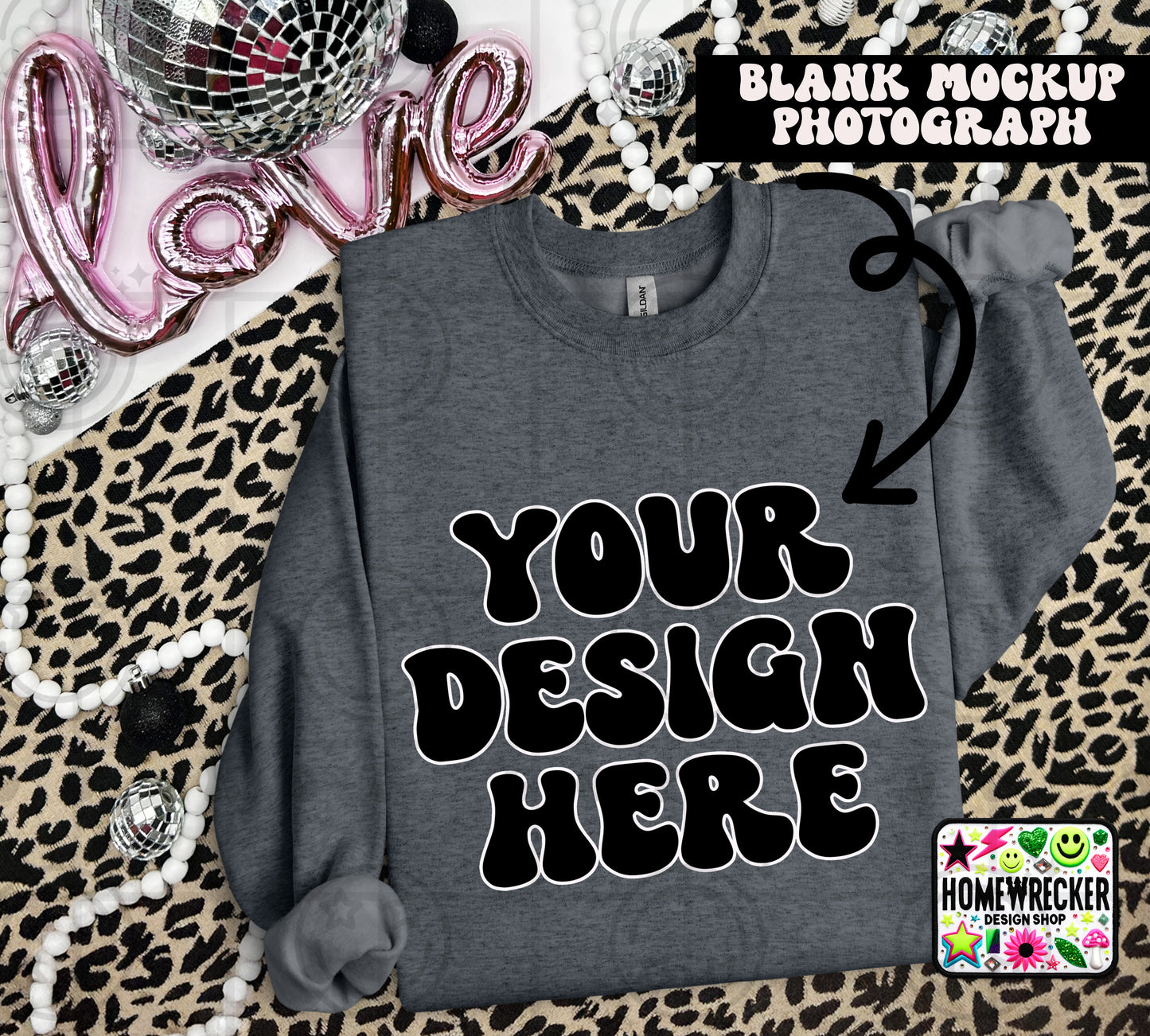 G18000 GILDAN | VALENTINE'S DAY LEOPARD PRINT MOCK UPS | SINGLES