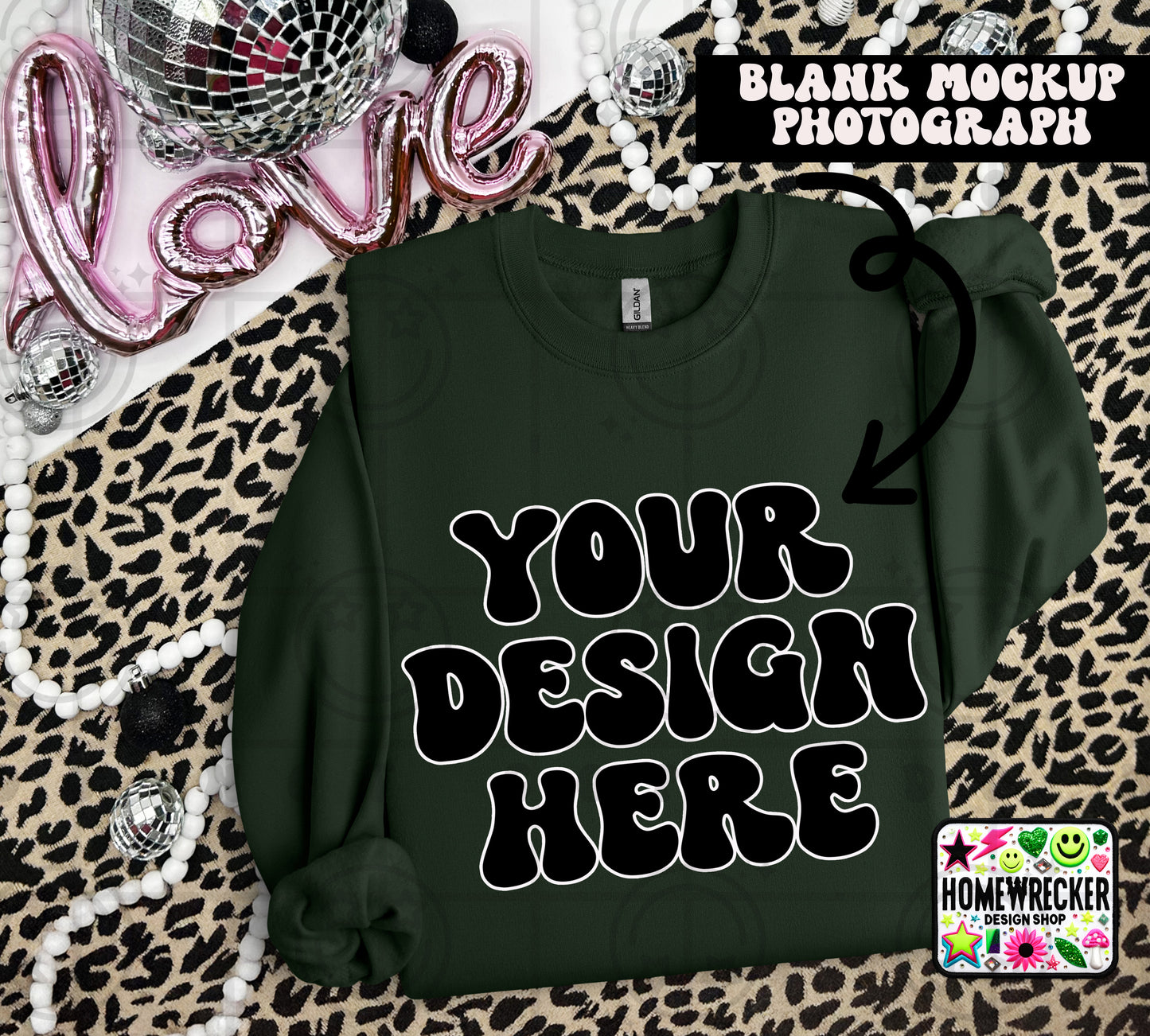 G18000 GILDAN | VALENTINE'S DAY LEOPARD PRINT MOCK UPS | SINGLES