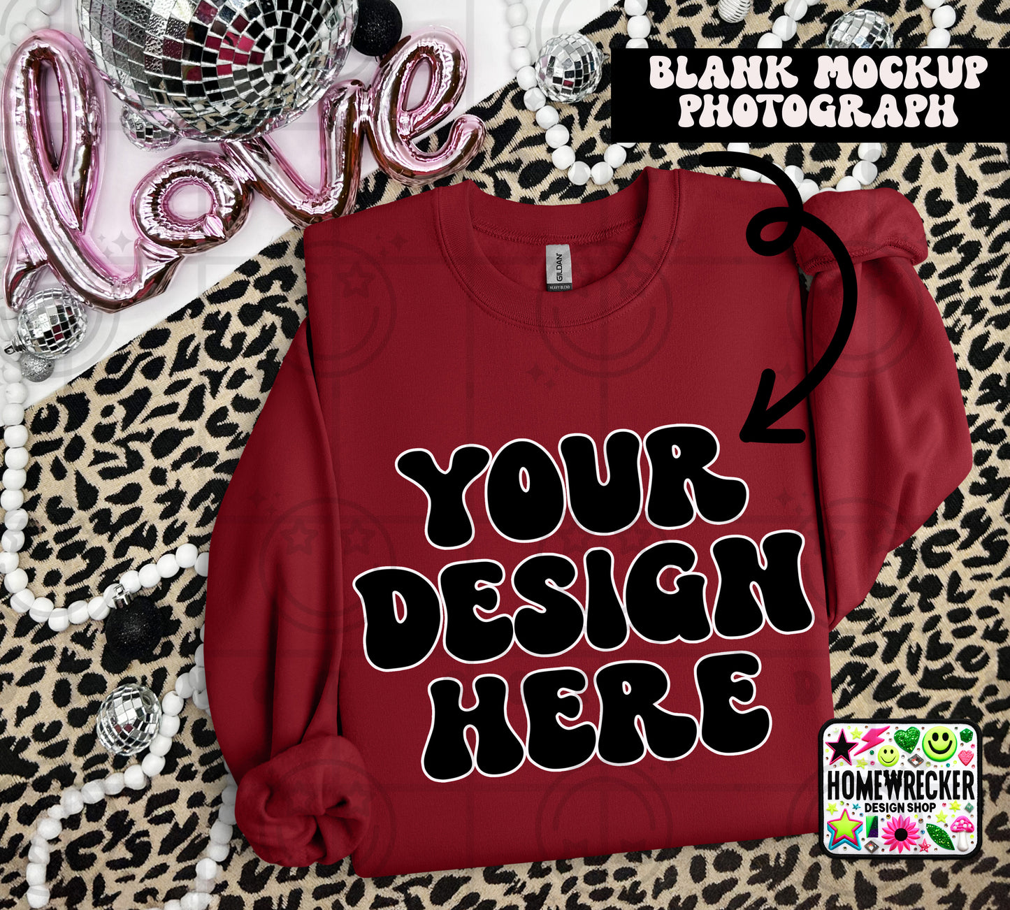 G18000 GILDAN | VALENTINE'S DAY LEOPARD PRINT MOCK UPS | SINGLES