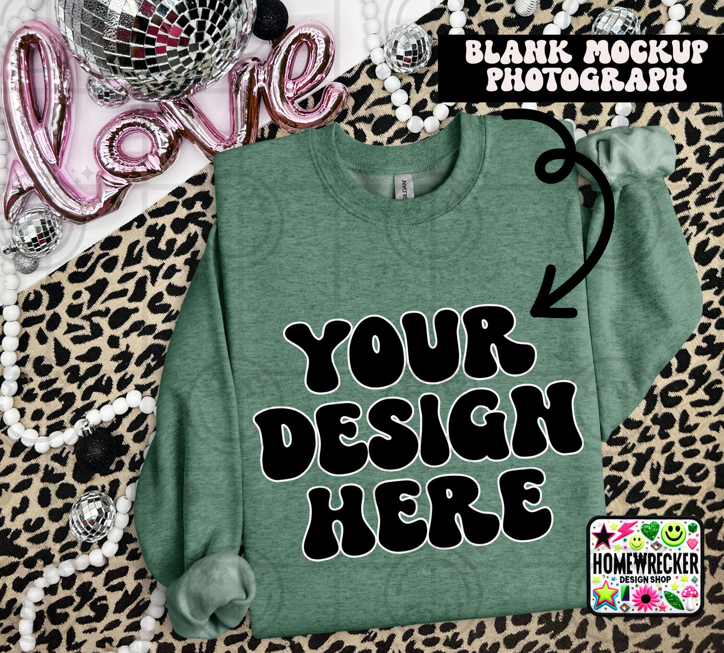 G18000 GILDAN | VALENTINE'S DAY LEOPARD PRINT MOCK UPS | SINGLES