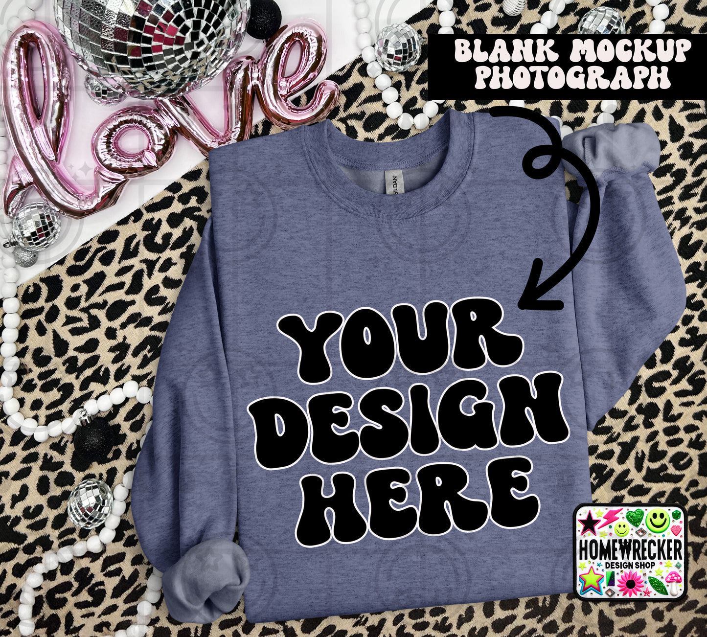 G18000 GILDAN | VALENTINE'S DAY LEOPARD PRINT MOCK UPS | SINGLES