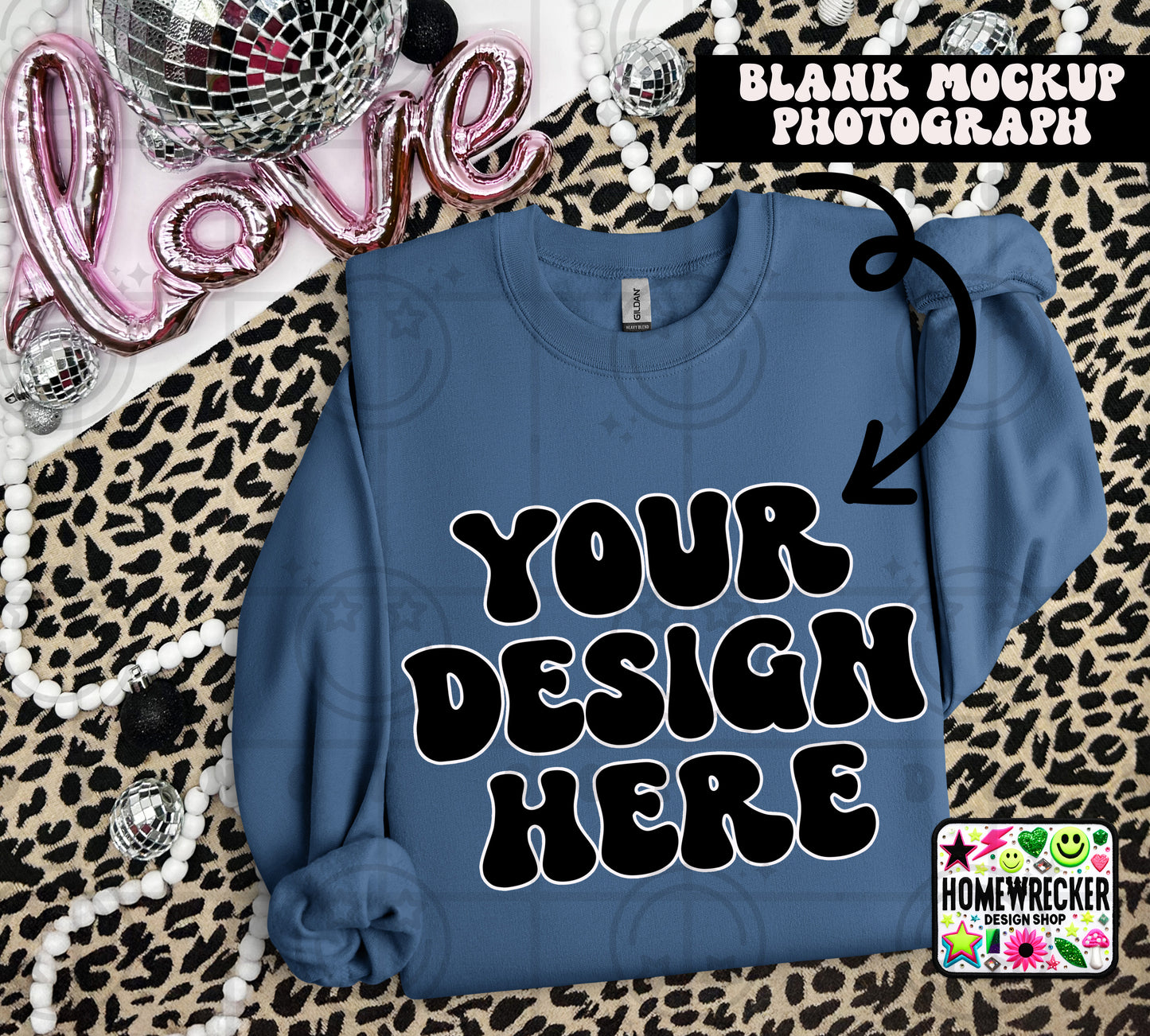 G18000 GILDAN | VALENTINE'S DAY LEOPARD PRINT MOCK UPS | SINGLES