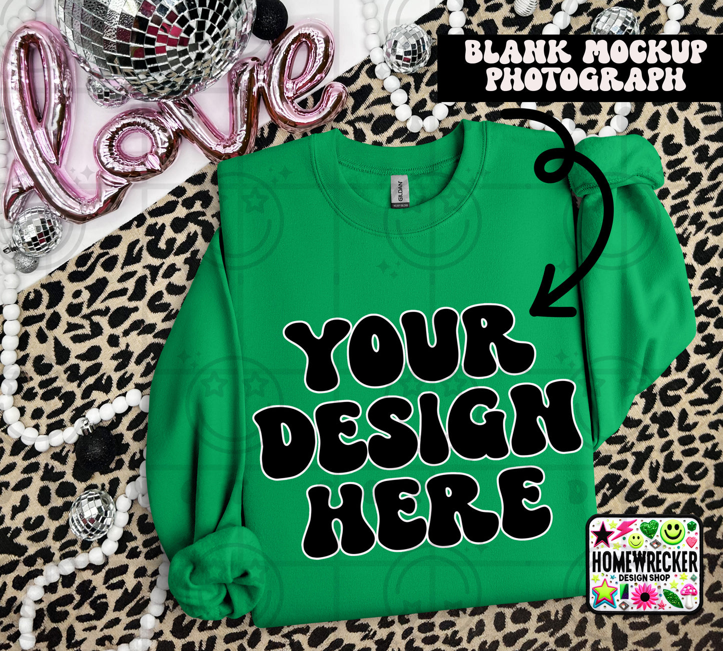 G18000 GILDAN | VALENTINE'S DAY LEOPARD PRINT MOCK UPS | SINGLES