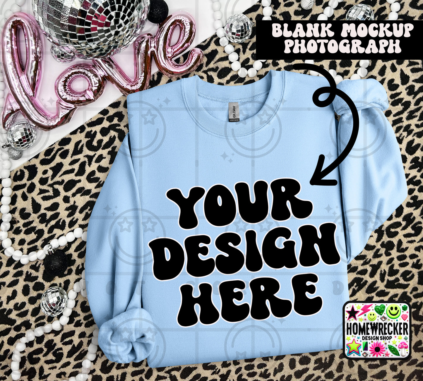 G18000 GILDAN | VALENTINE'S DAY LEOPARD PRINT MOCK UPS | SINGLES