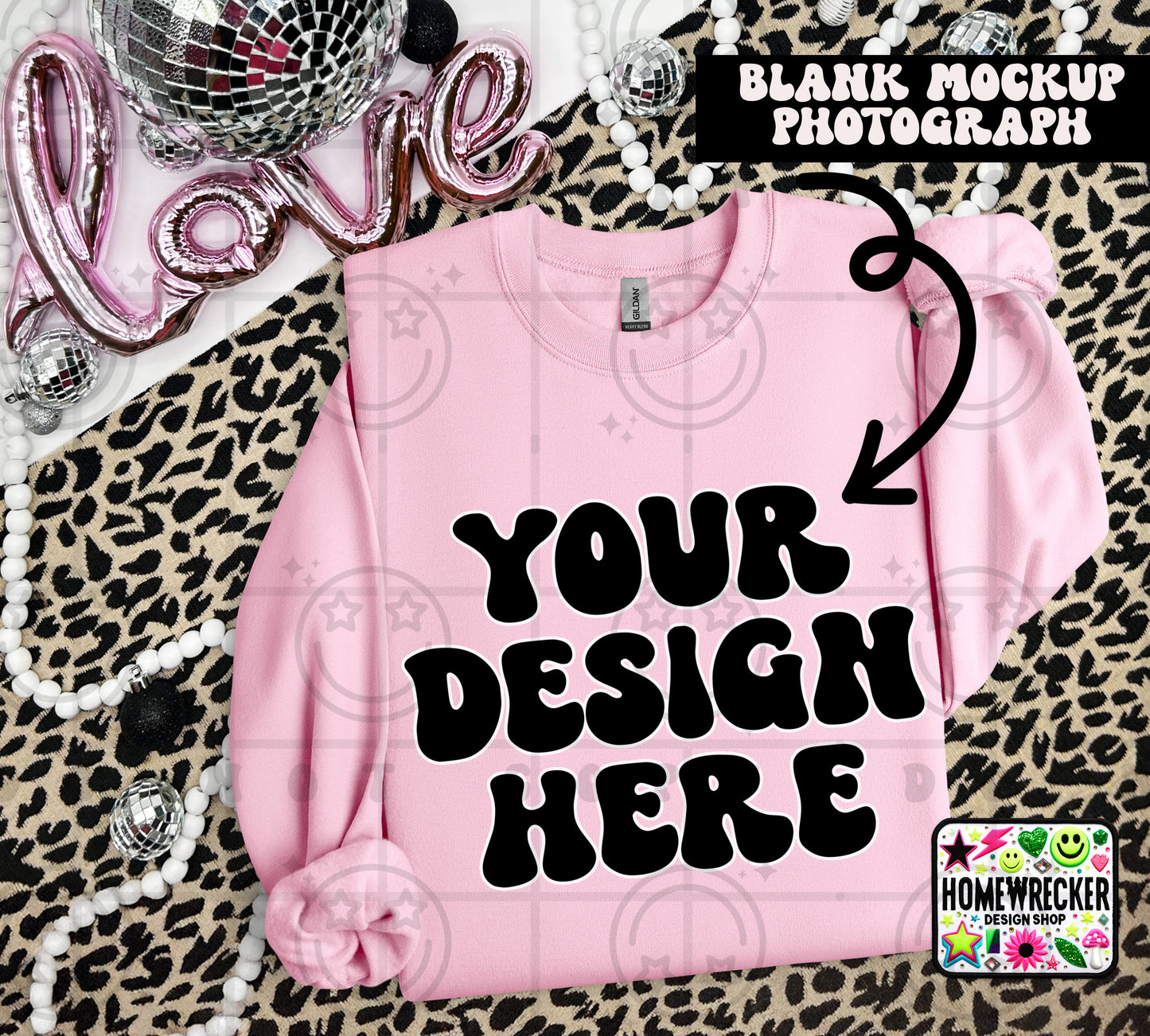 G18000 GILDAN | VALENTINE'S DAY LEOPARD PRINT MOCK UPS | SINGLES