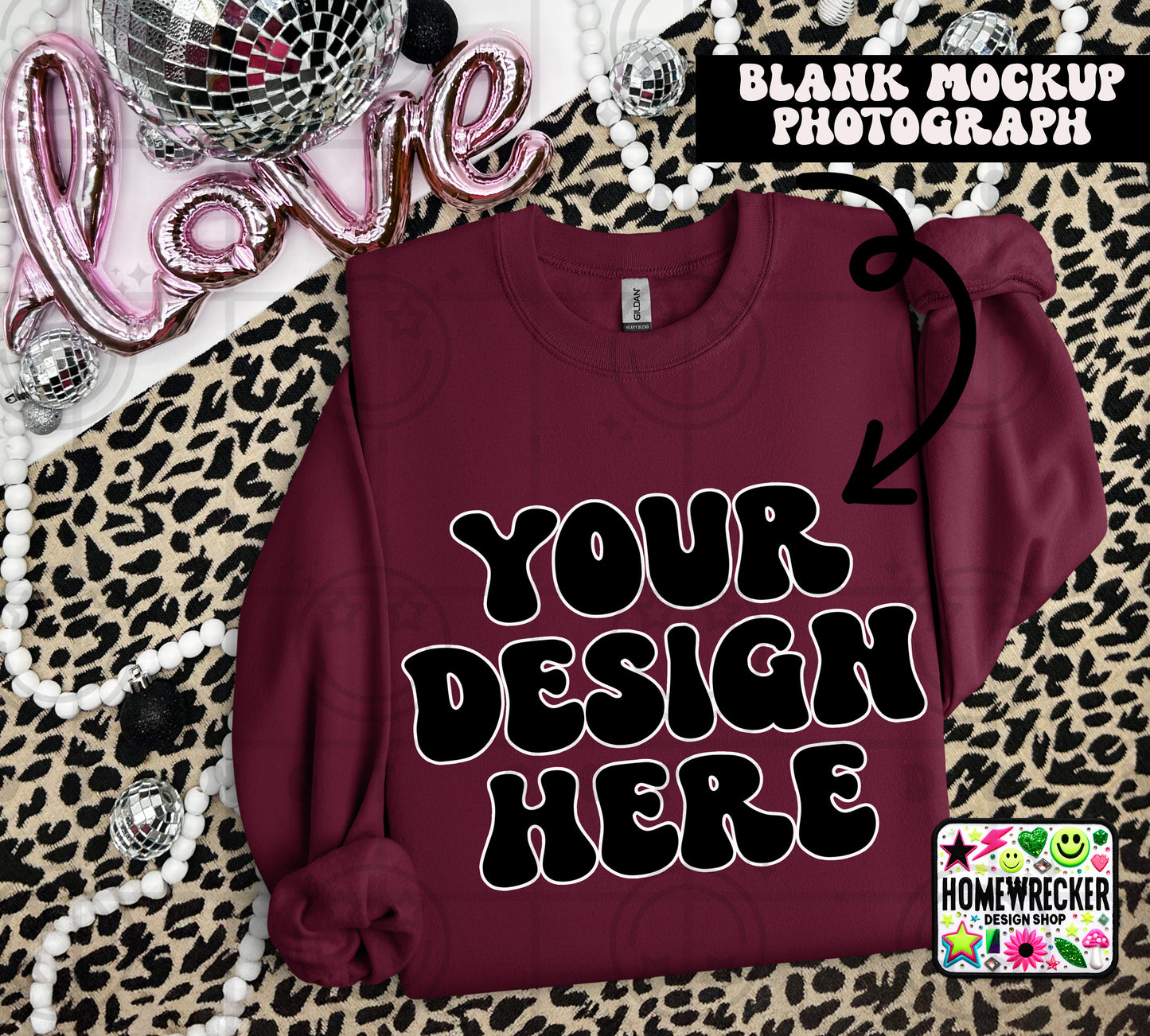 G18000 GILDAN | VALENTINE'S DAY LEOPARD PRINT MOCK UPS | SINGLES