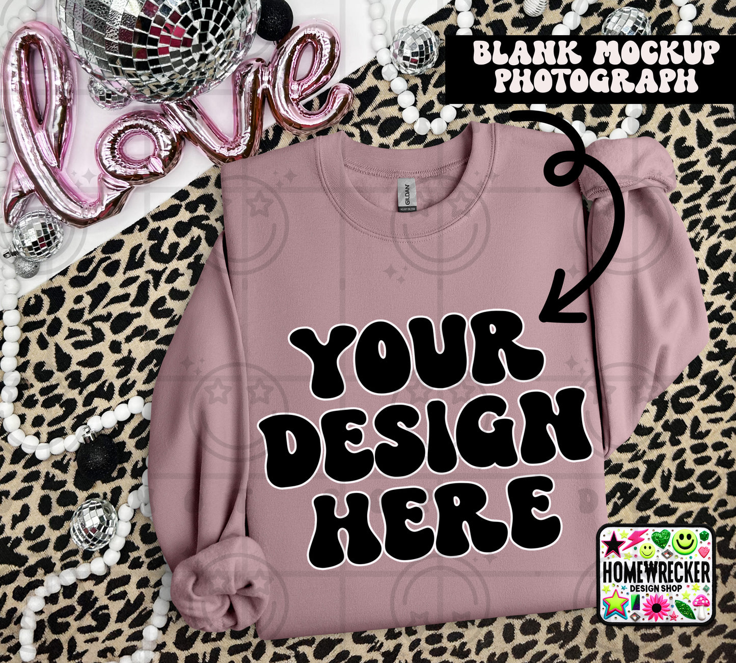 G18000 GILDAN | VALENTINE'S DAY LEOPARD PRINT MOCK UPS | SINGLES