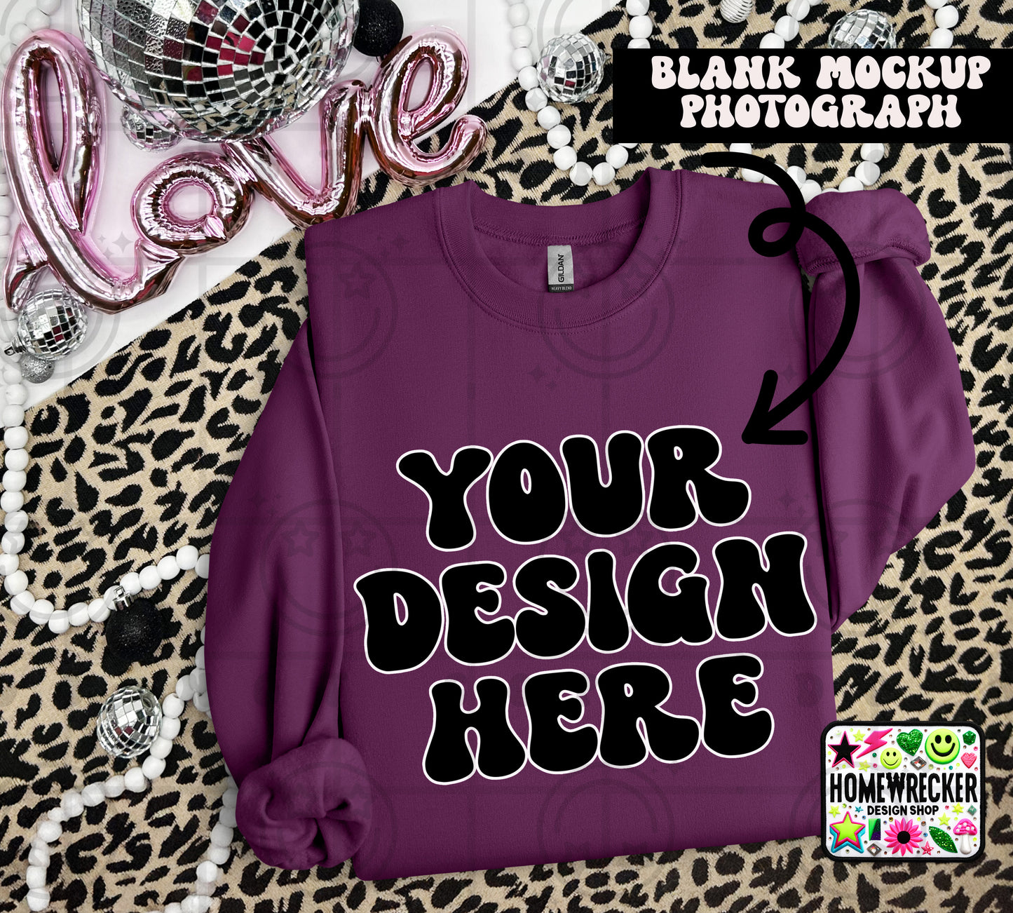 G18000 GILDAN | VALENTINE'S DAY LEOPARD PRINT MOCK UPS | SINGLES