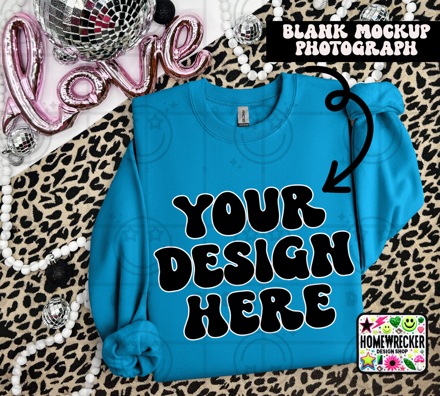 G18000 GILDAN | VALENTINE'S DAY LEOPARD PRINT MOCK UPS | SINGLES