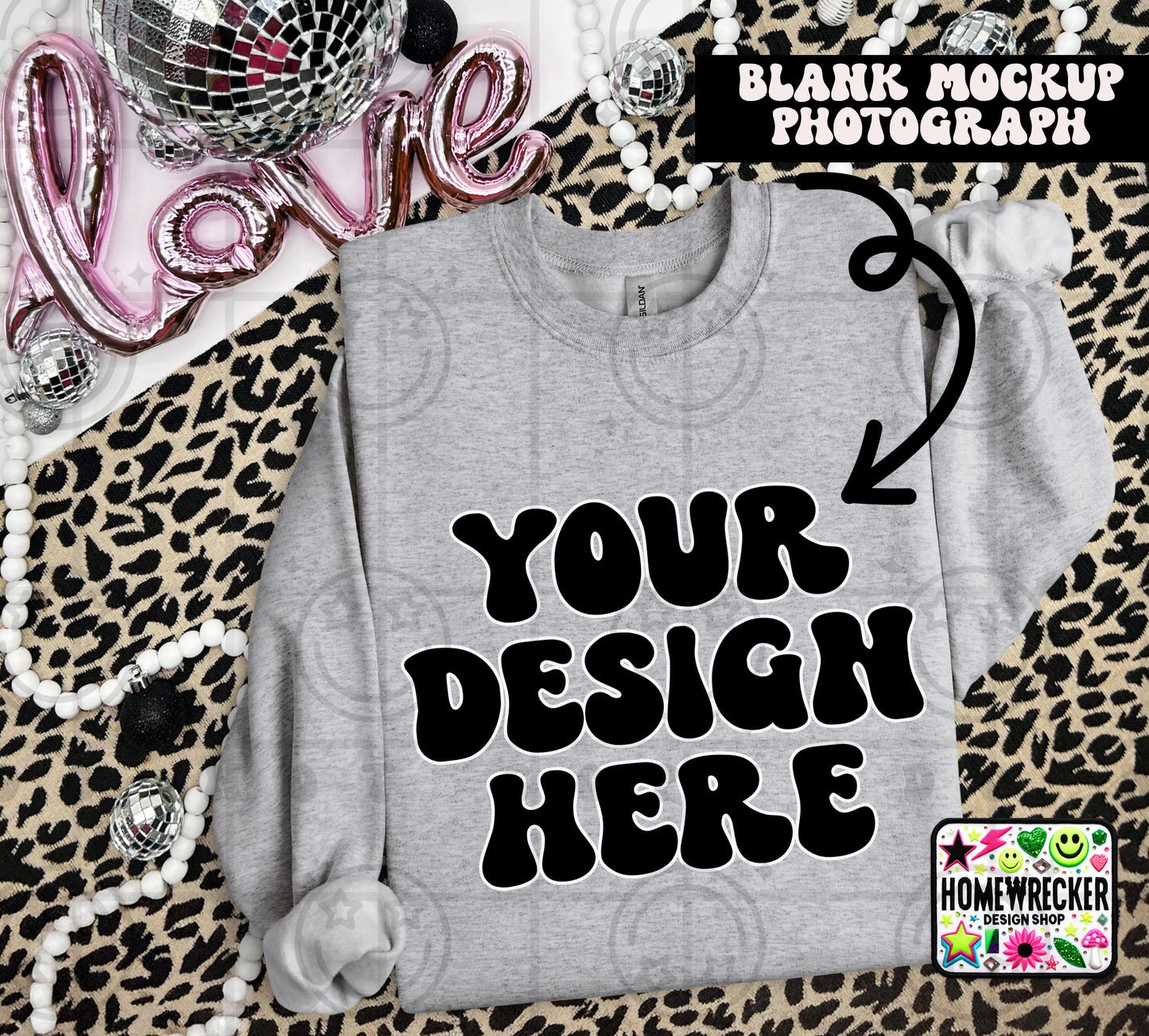 G18000 GILDAN | VALENTINE'S DAY LEOPARD PRINT MOCK UPS | SINGLES