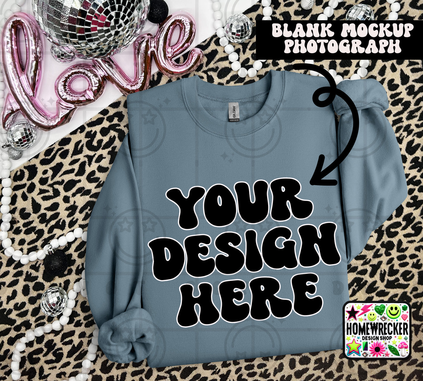 G18000 GILDAN | VALENTINE'S DAY LEOPARD PRINT MOCK UPS | SINGLES