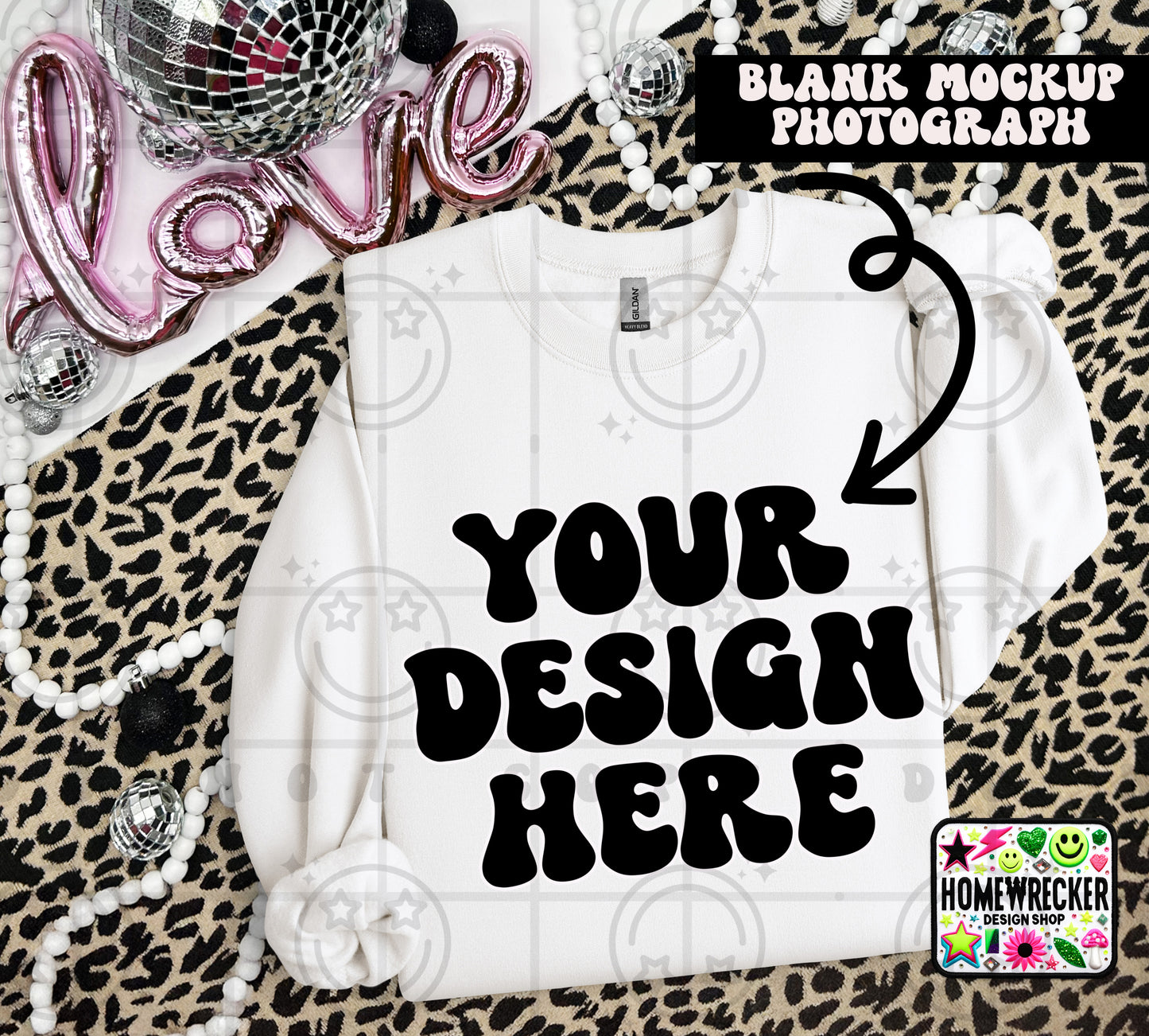 G18000 GILDAN | VALENTINE'S DAY LEOPARD PRINT MOCK UPS | SINGLES