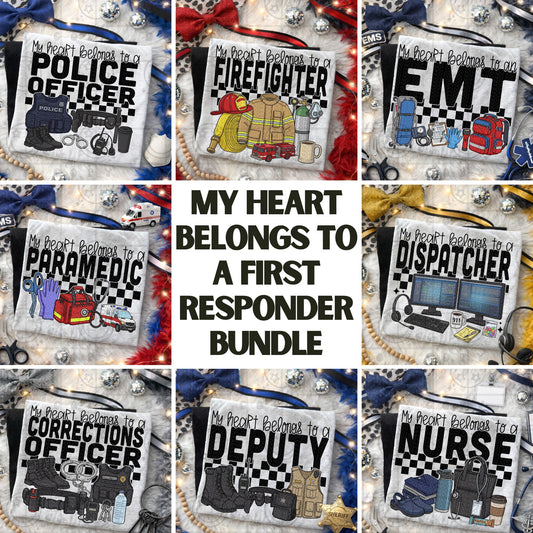 My heart belongs to a first responder bundle | At least 8 completed files