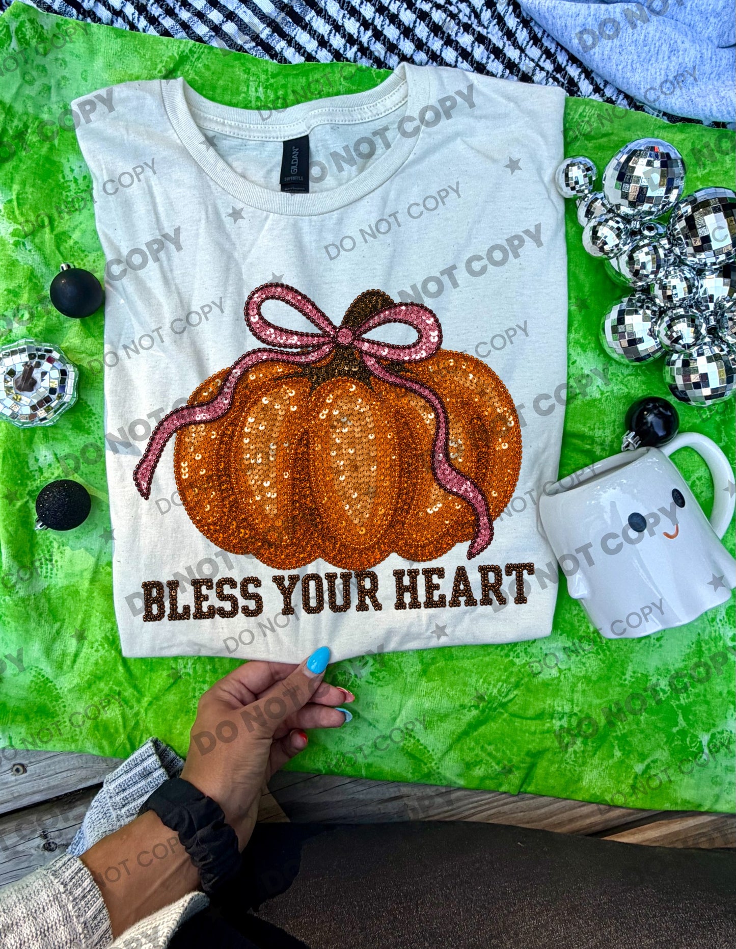 Bless Your Heart faux sequin PNG design from Homewrecker Design Shop