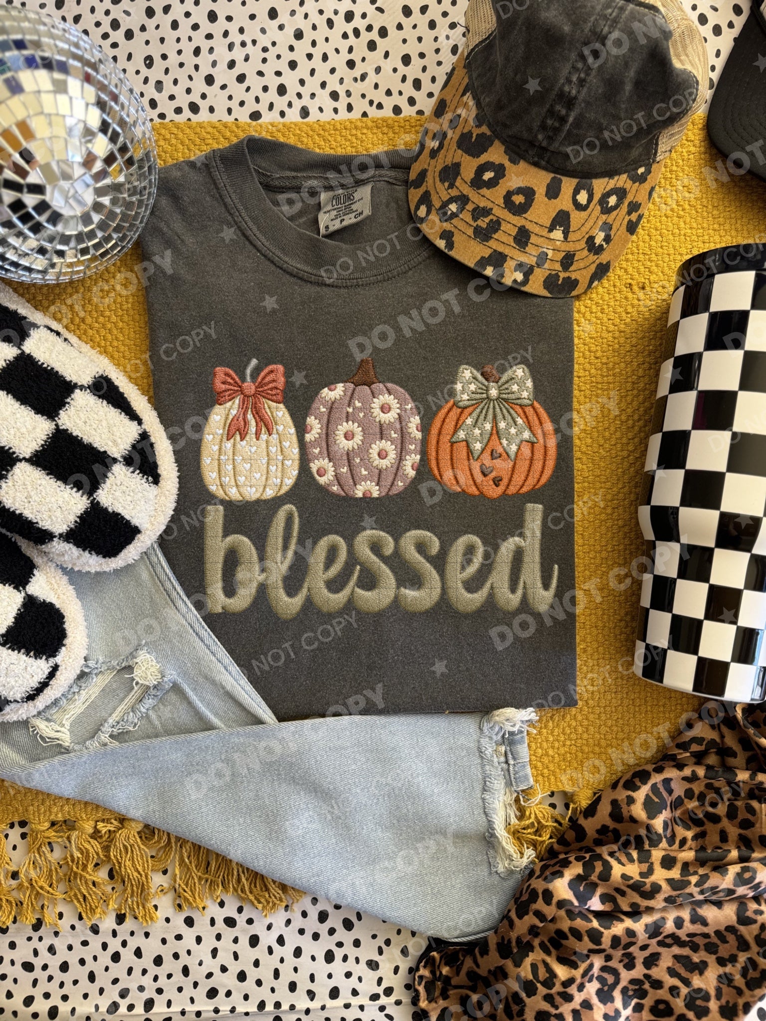 Blessed pumpkin trio PNG design from Homewrecker Design Shop