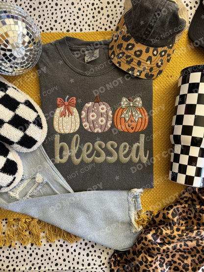 Blessed pumpkin trio PNG design from Homewrecker Design Shop
