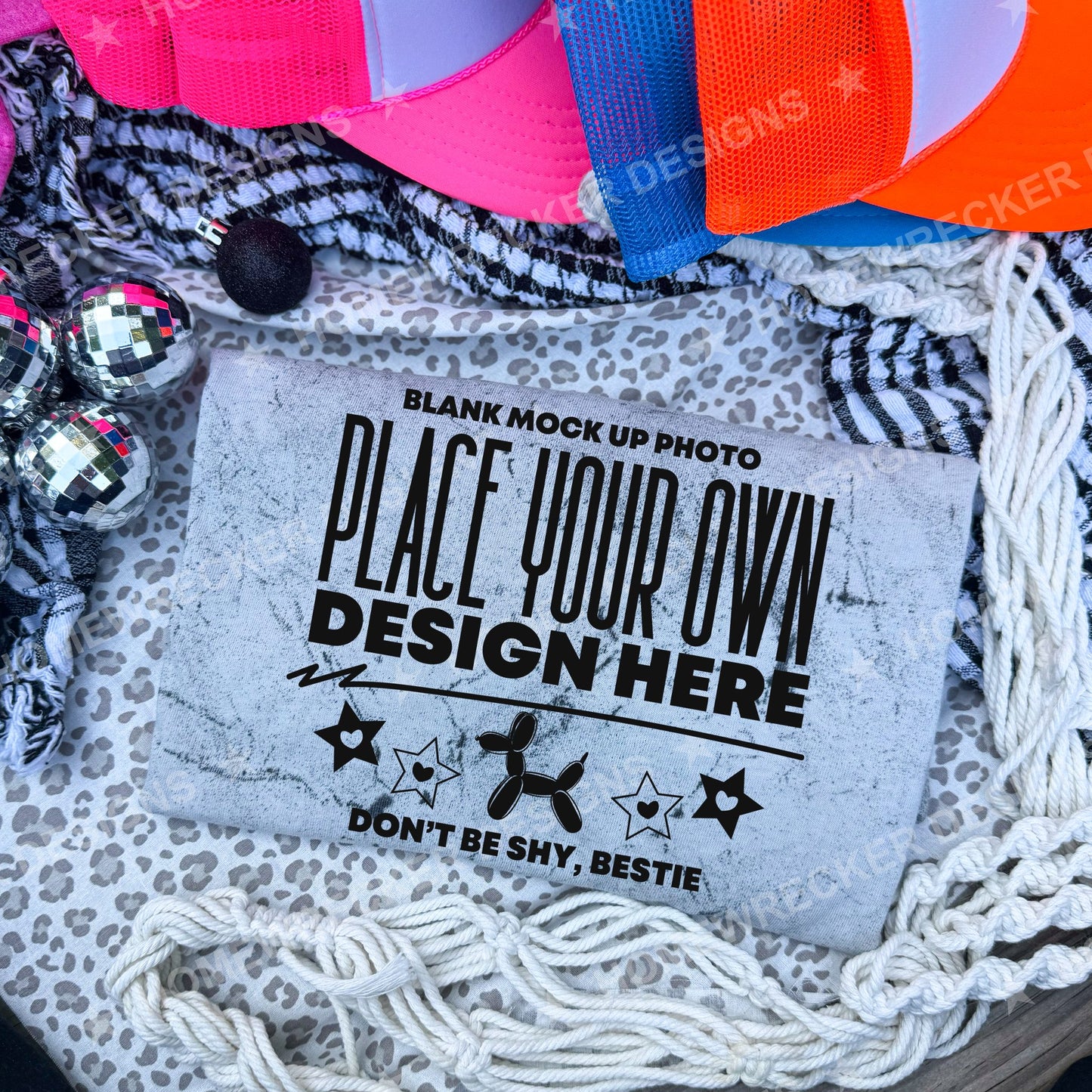 Blank Comfort Colors Colorblast t-shirt in Smoke, flat lay mockup photo from Homewrecker Design Shop
