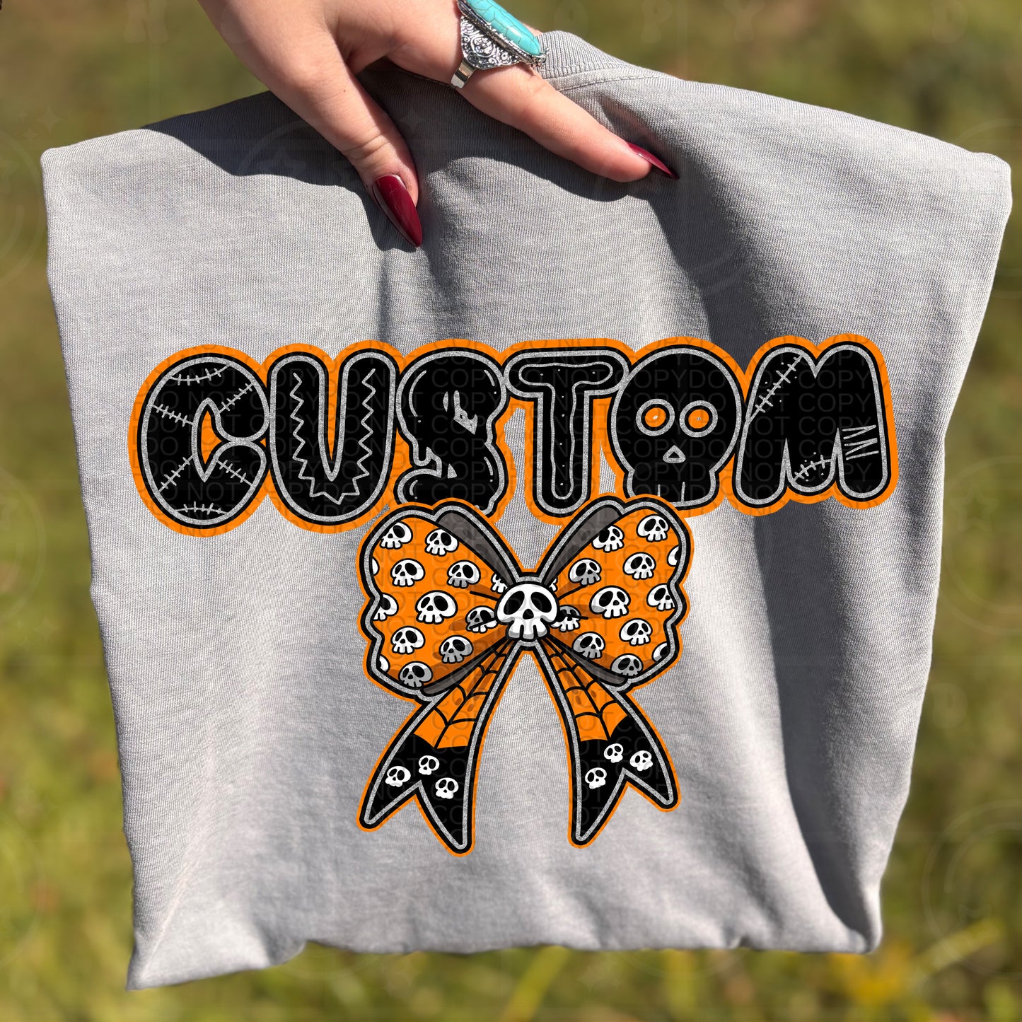 Spooky CUSTOM name coquette PNG file