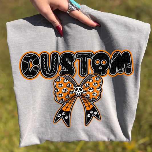 Spooky CUSTOM name coquette PNG file