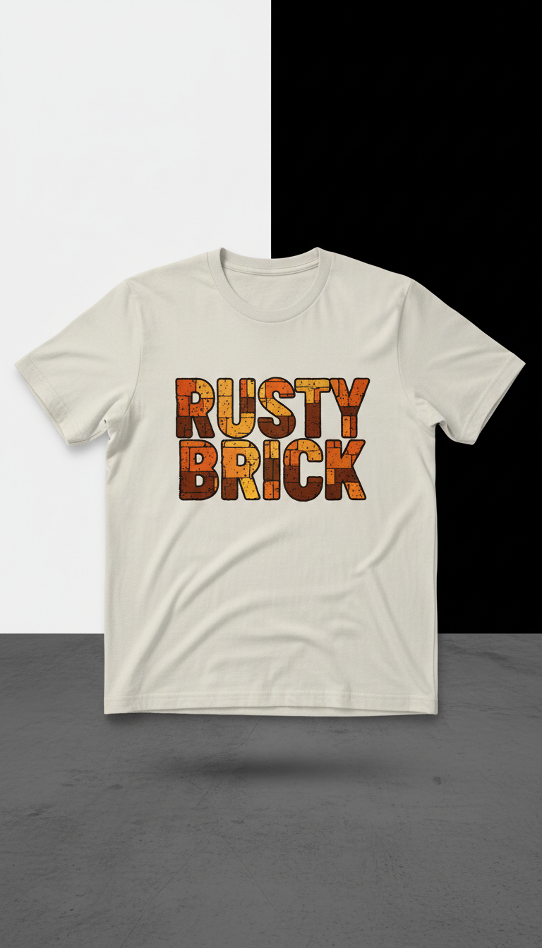 Rusty Brick Lettered Type SVG