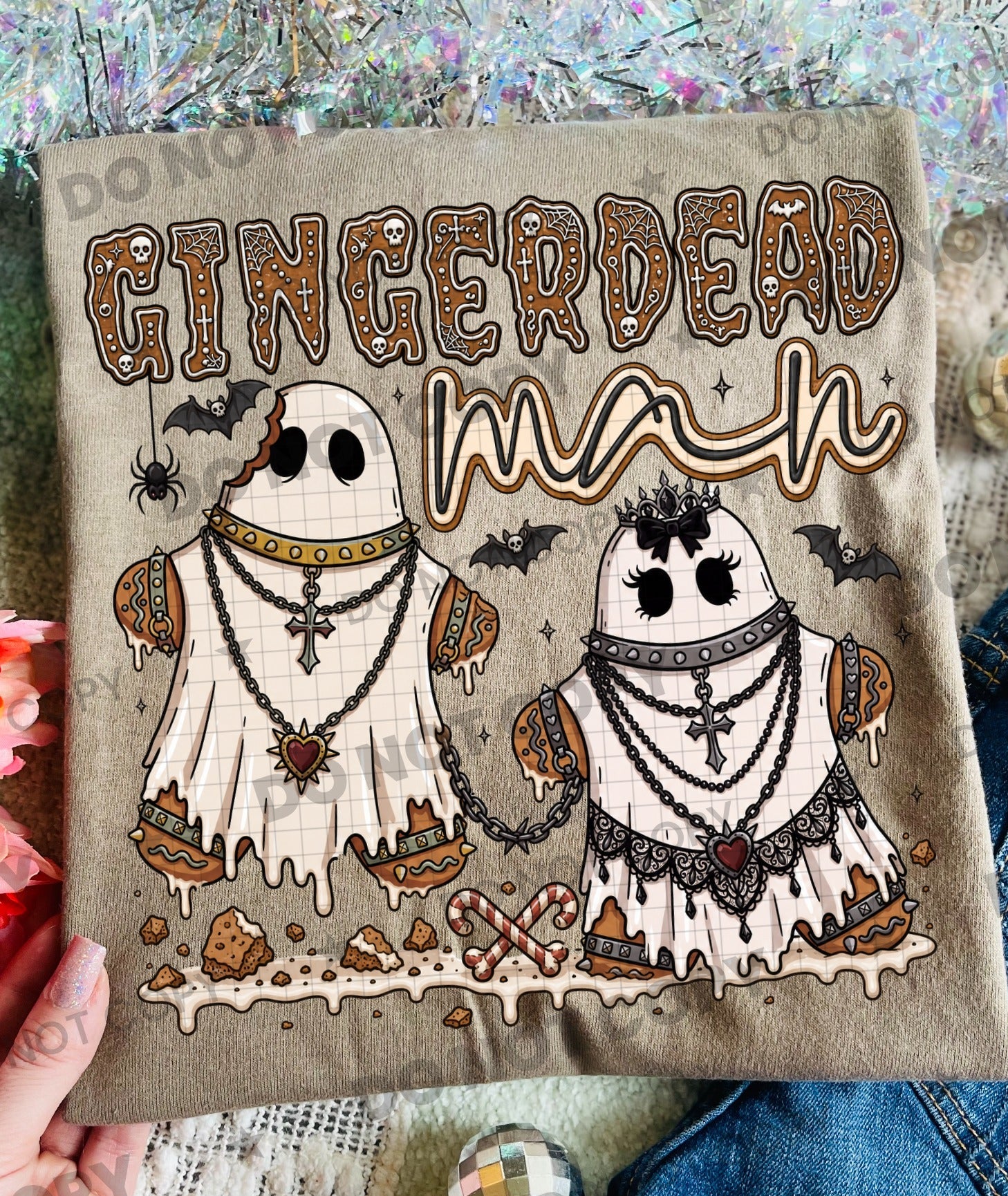 Gingerdead Man spooky gingerbread ghost PNG design from Homewrecker Design Shop