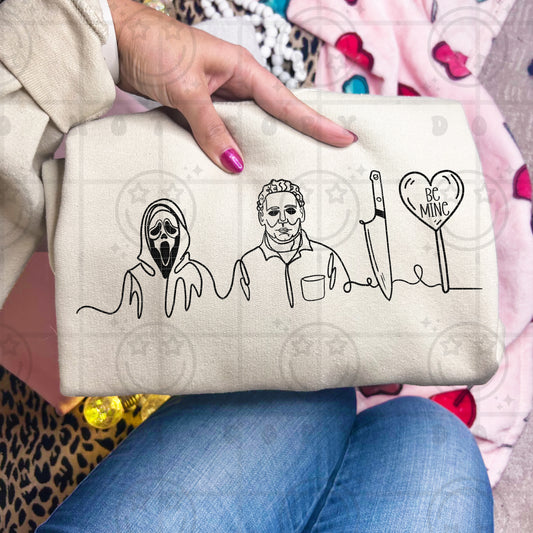 Be Mine Character Line Drawing PNG Digital Download