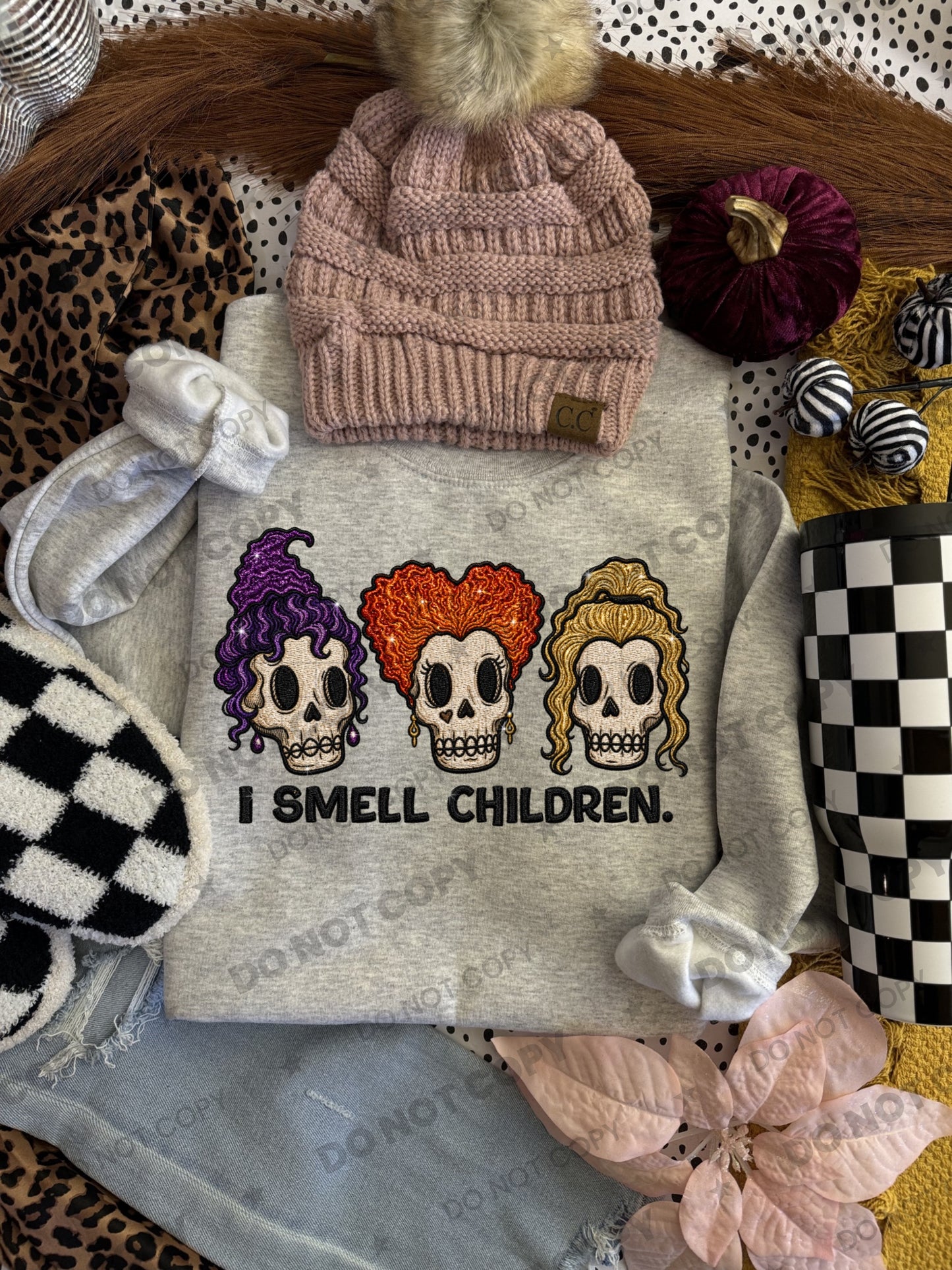 I Smell Children skull trio PNG design from Homewrecker Design Shop