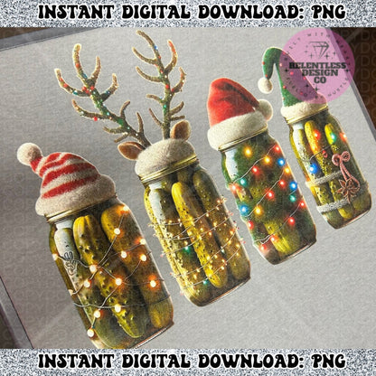 Christmas Pickle Jars PNG