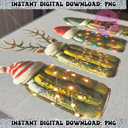 Christmas Pickle Jars PNG