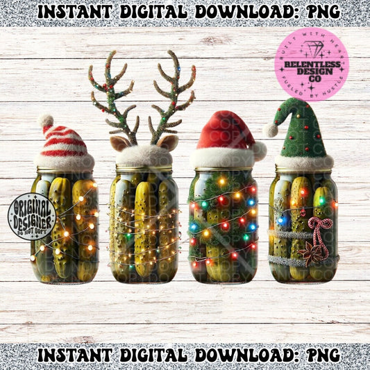 Christmas Pickle Jars PNG