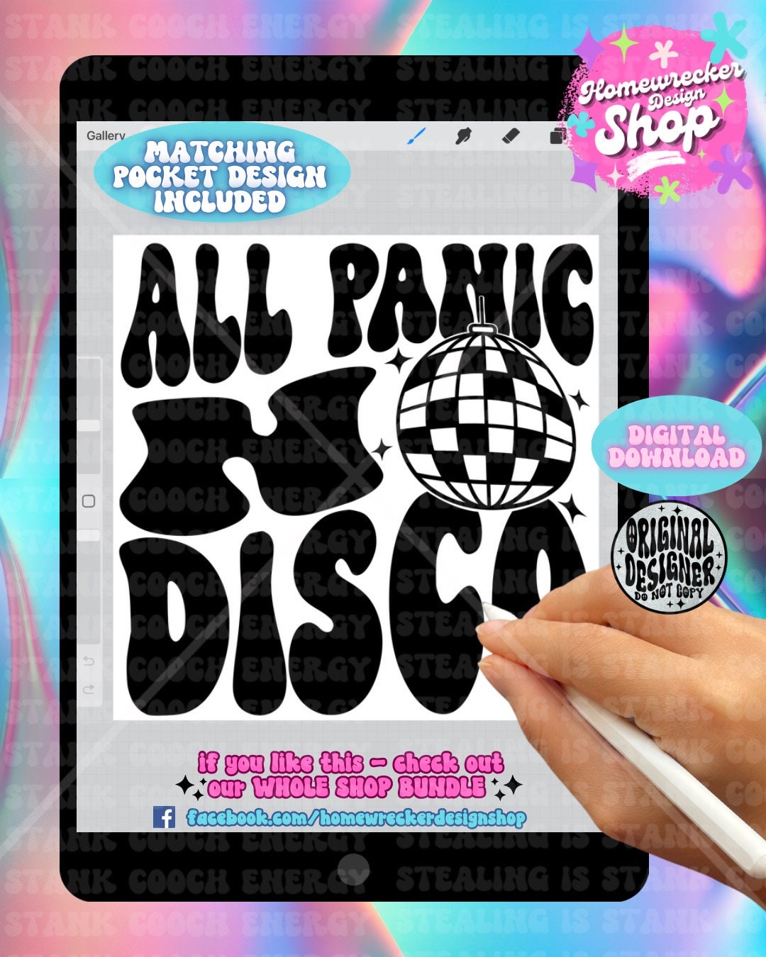 All Panic No Disco PNG, Adult Humor Png, Petty Shirt Designs, Funny Quote PNG, Sublimation, Wavy Trend Designs