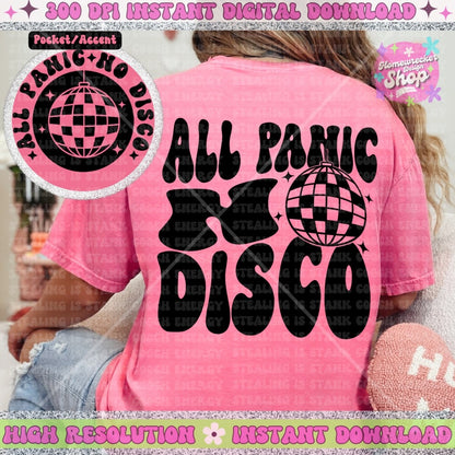 All Panic No Disco PNG, Adult Humor Png, Petty Shirt Designs, Funny Quote PNG, Sublimation, Wavy Trend Designs