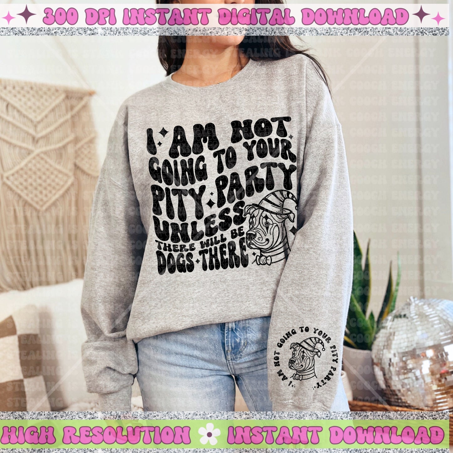 I am not going to your pity party  PNG Download pit bull png