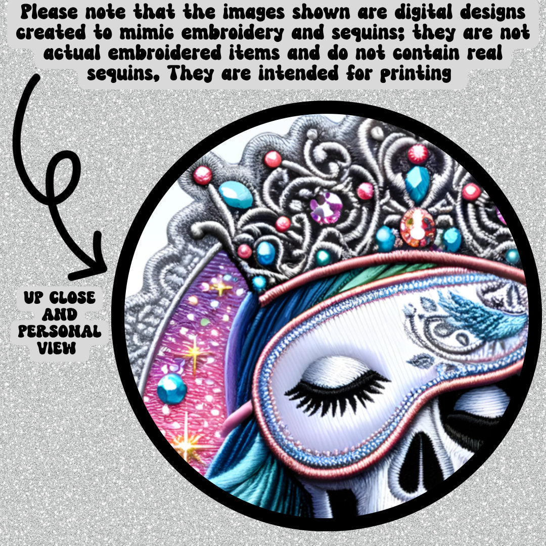 Proud Member of the No Sleep Club PNG Faux Embroidery Faux glitter digital download