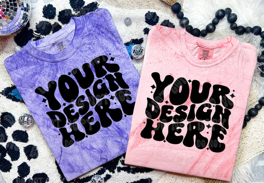 Comfort Colors Colorblast Mockup, CC1745 Amethyst, Hibiscus, front of shirt, digital download