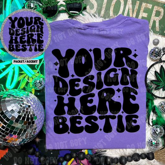 Comfort Colors Tshirt Mockup, CC1717 Violet, 420 themed, back of shirt with front accent, digital mock up