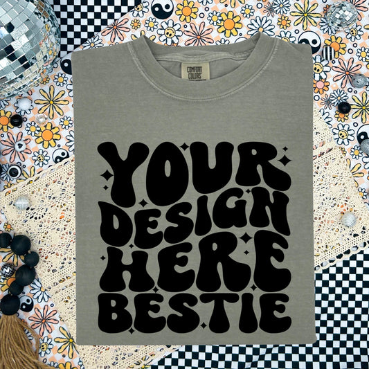 Comfort Colors Tshirt Mockup, CC1717 Bay, trendy checkered print, spring, folded front, digital mockup