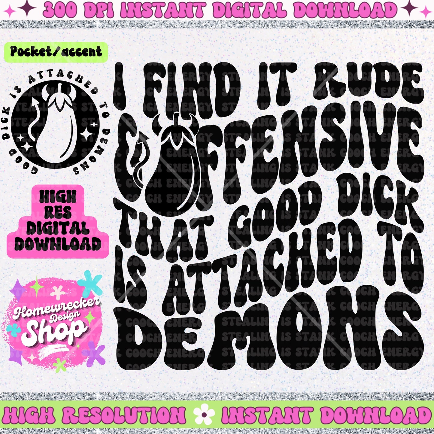 Good Dick is Attached to Demons PNG