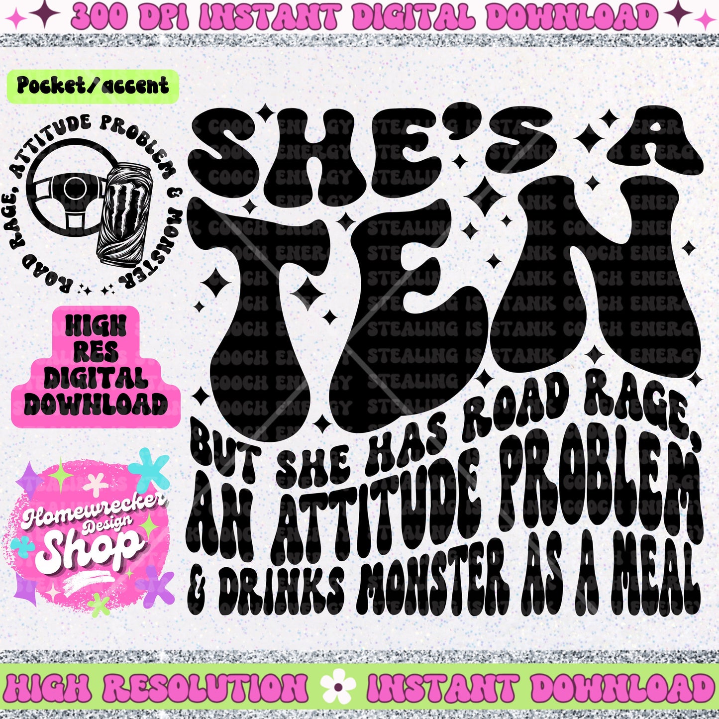 She’s a Ten but she has road rage, an attitude problem, and drinks energy drink as a meal PNG Download