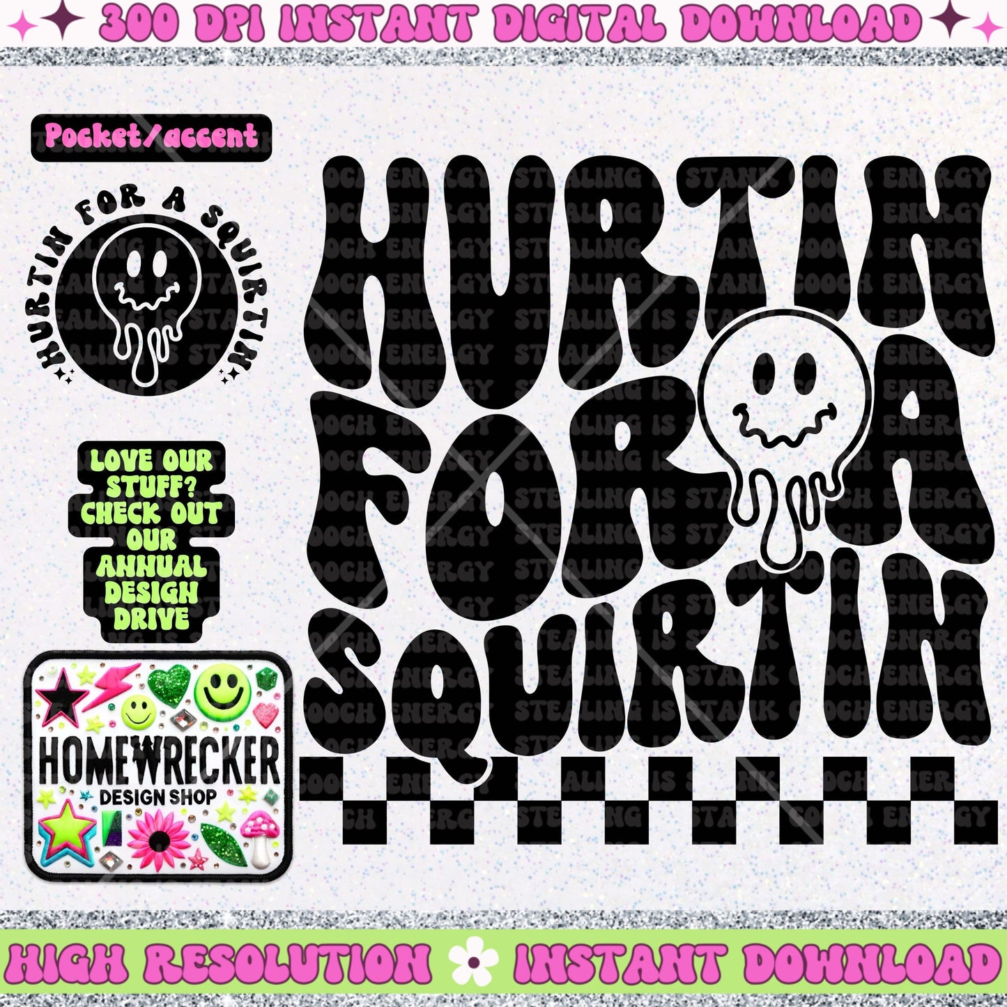 Hurtin for a squirtin PNG, Digital Download, Shirt Png, Trendy Wavy Letters, Retro Wavy quote